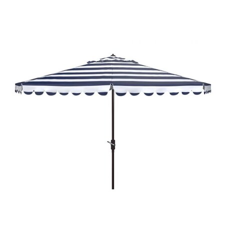 Safavieh 11 ft. Vienna Crank Umbrella Grey & White PAT8111B
